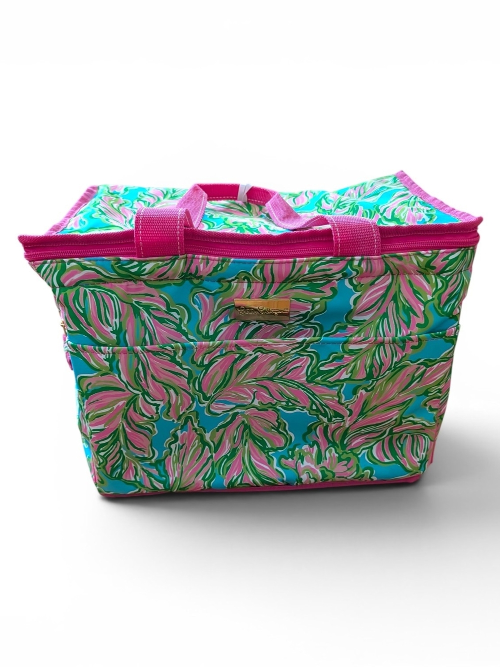 Lily Pulitzer Pink & Turquoise Floral Tote Cooler